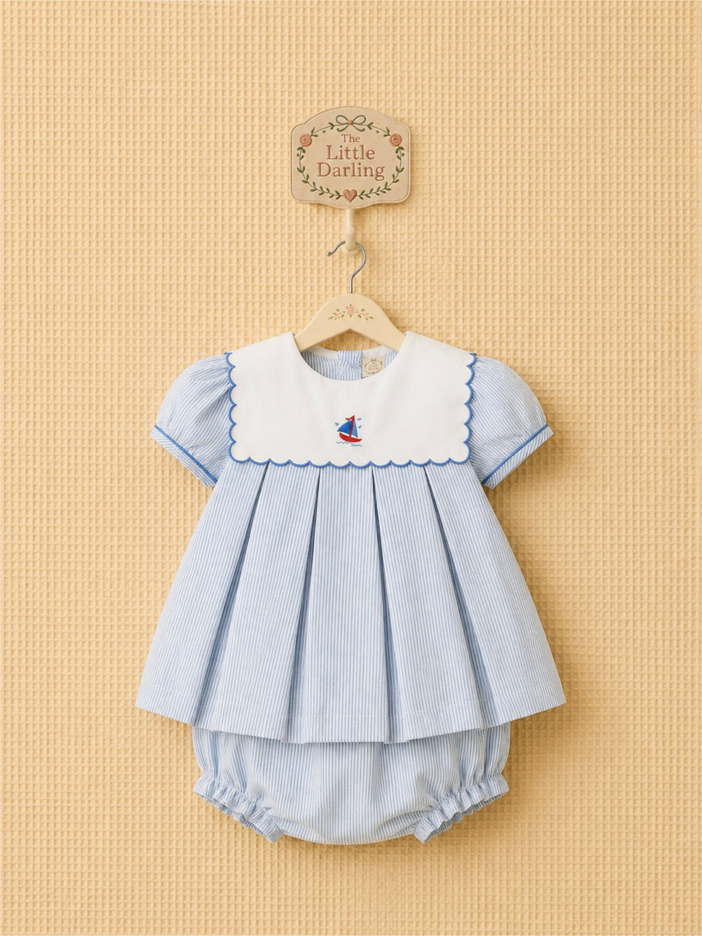 Blue striped dress