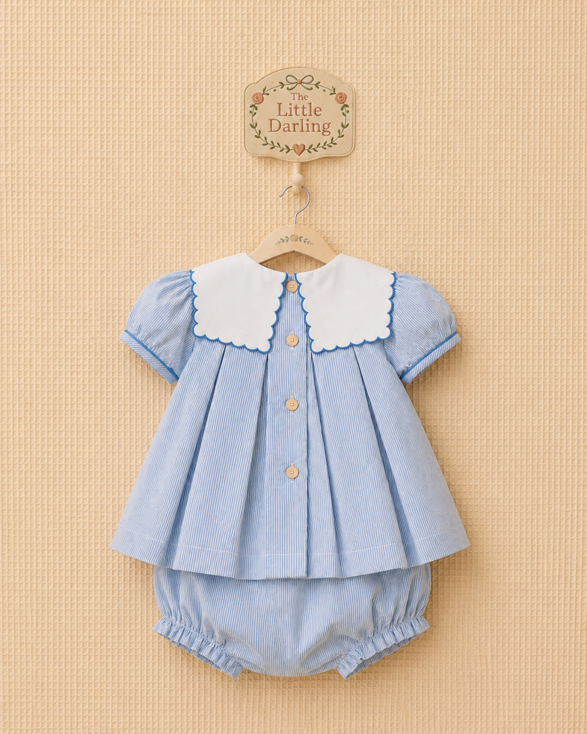 Blue striped dress